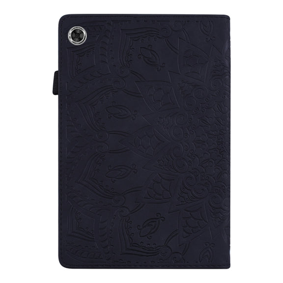 For Lenovo Tab M10 Plus 10.6 3rd Gen 2022 Calf Texture Embossed Flip Leather Tablet Case(Black)