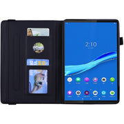 For Lenovo Tab M10 Plus 10.6 3rd Gen 2022 Calf Texture Embossed Flip Leather Tablet Case(Black)