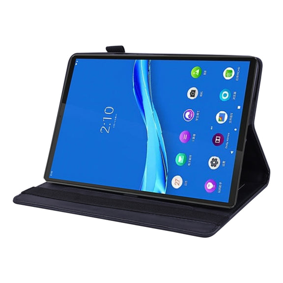 For Lenovo Tab M10 Plus 10.6 3rd Gen 2022 Calf Texture Embossed Flip Leather Tablet Case(Black)