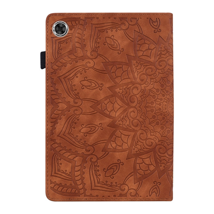 For Lenovo Tab M10 Plus 10.6 3rd Gen 2022 Calf Texture Embossed Flip Leather Tablet Case(Brown)