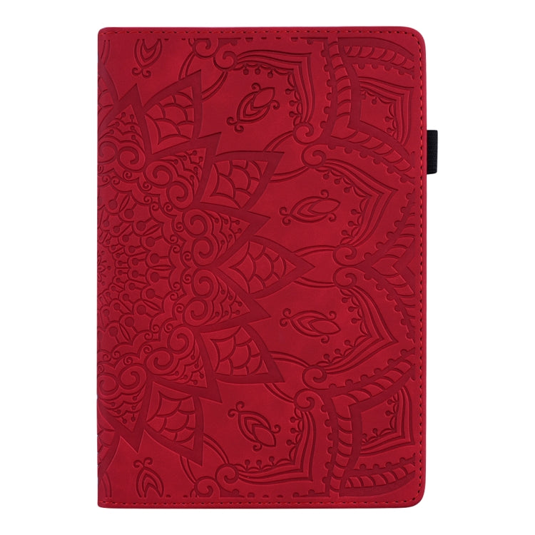 For Lenovo Tab M10 Plus 10.6 3rd Gen 2022 Calf Texture Embossed Flip Leather Tablet Case(Red)