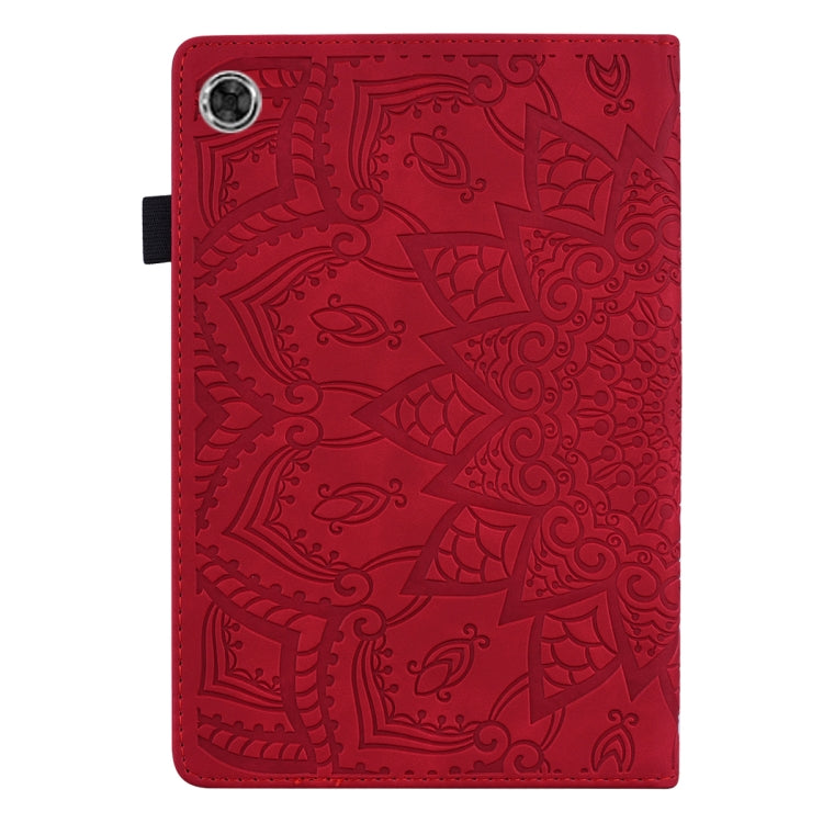 For Lenovo Tab M10 Plus 10.6 3rd Gen 2022 Calf Texture Embossed Flip Leather Tablet Case(Red)
