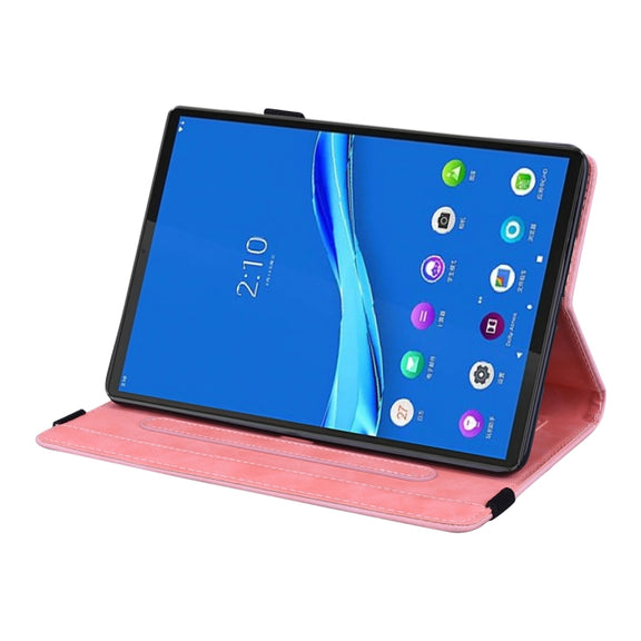 For Lenovo Tab M10 Plus 10.6 3rd Gen 2022 Calf Texture Embossed Flip Leather Tablet Case(Pink)