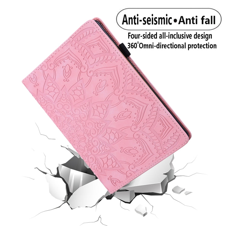 For Lenovo Tab M10 Plus 10.6 3rd Gen 2022 Calf Texture Embossed Flip Leather Tablet Case(Pink)