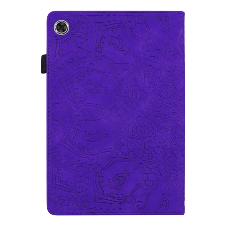 For Lenovo Tab M10 Plus 10.6 3rd Gen 2022 Calf Texture Embossed Flip Leather Tablet Case(Purple)
