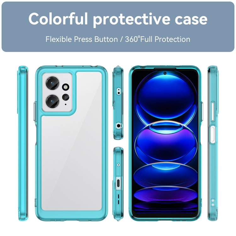 For Xiaomi Redmi Note 12 4G Global Colorful Series Acrylic + TPU Phone Case(Transparent Blue)