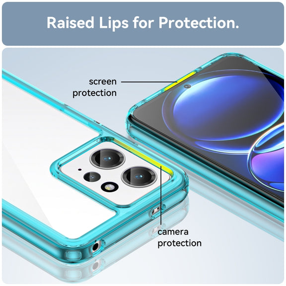 For Xiaomi Redmi Note 12 4G Global Colorful Series Acrylic + TPU Phone Case(Transparent Blue)