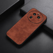 For OPPO Find X6 Pro Morocco Texture PU Phone Case(Brown)