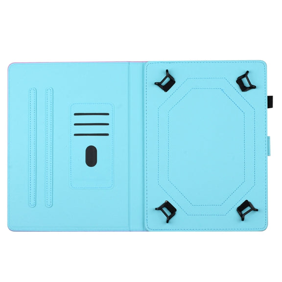 For 10 inch Universal Stitching Gradient Leather Tablet Case(Orange Yellow)