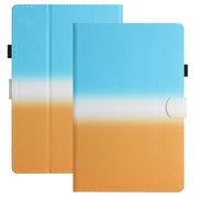 For 10 inch Universal Stitching Gradient Leather Tablet Case(Blue Orange)