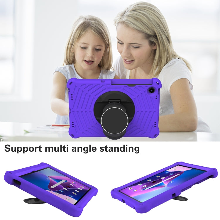 For Lenovo Tab M10 Plus 10.6 3rd Gen 2022 Spider King Silicone Protective Tablet Case(Purple)