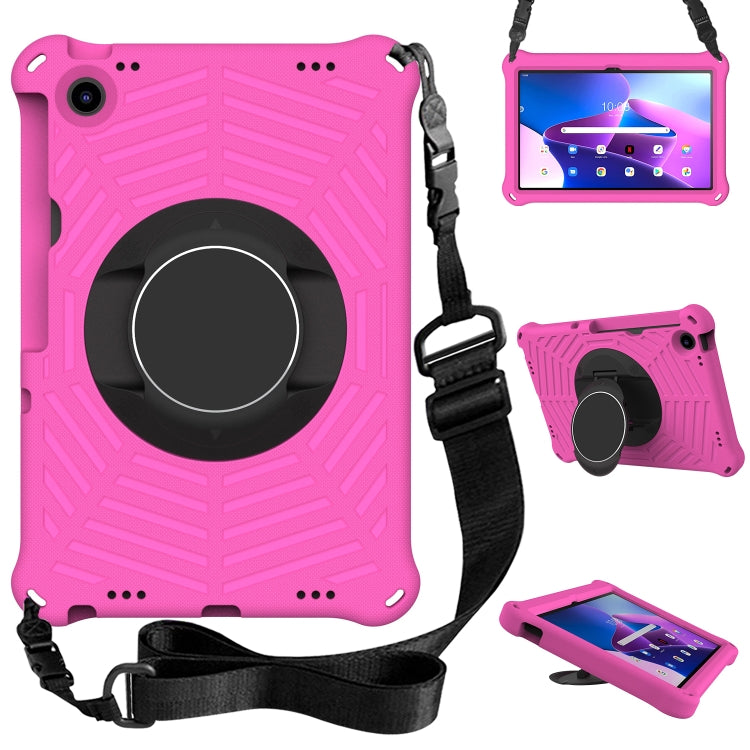 For Lenovo Tab M10 Plus 10.6 3rd Gen 2022 Spider King Silicone Protective Tablet Case(Rose Red)