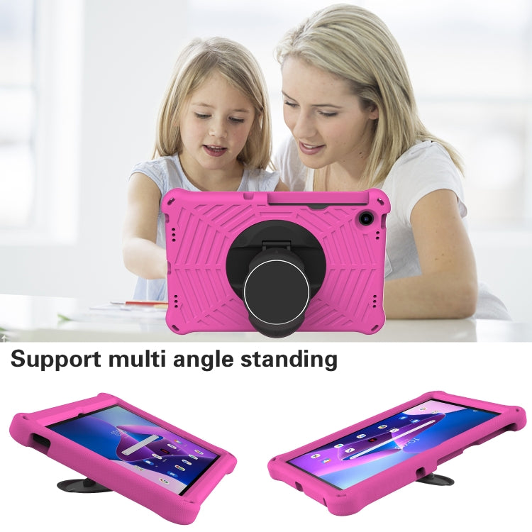 For Lenovo Tab M10 Plus 10.6 3rd Gen 2022 Spider King Silicone Protective Tablet Case(Rose Red)