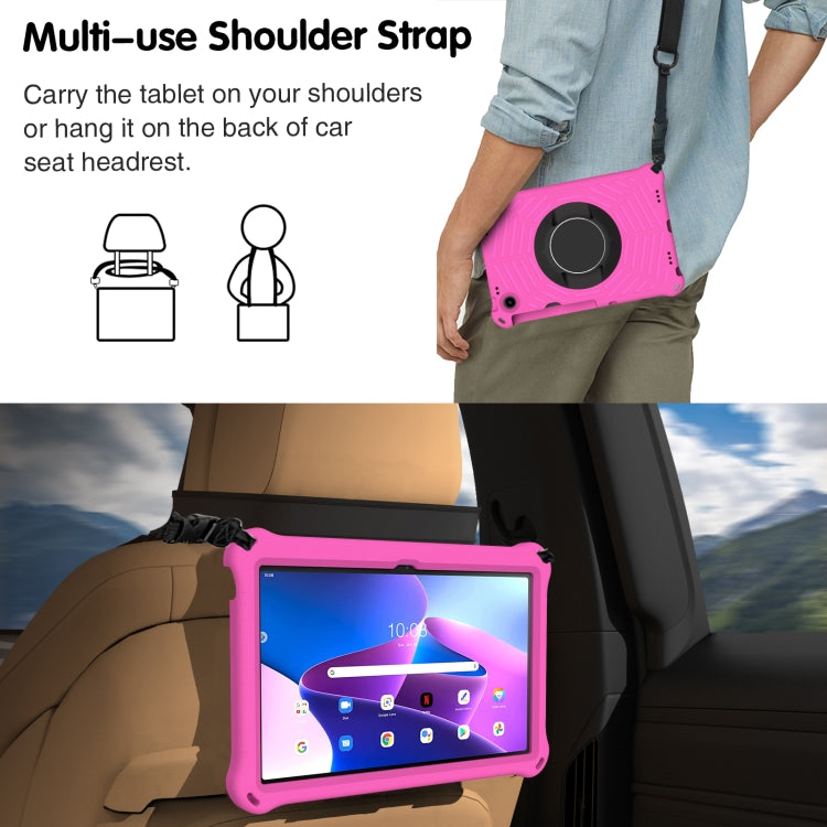 For Lenovo Tab M10 Plus 10.6 3rd Gen 2022 Spider King Silicone Protective Tablet Case(Rose Red)