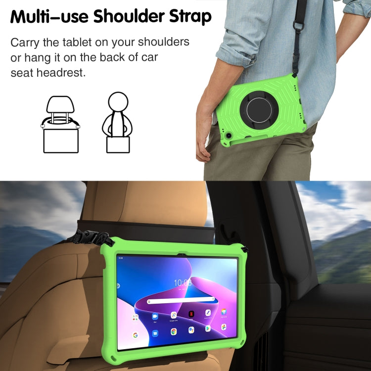 For Lenovo Tab M10 Plus 10.6 3rd Gen 2022 Spider King Silicone Protective Tablet Case(Green)