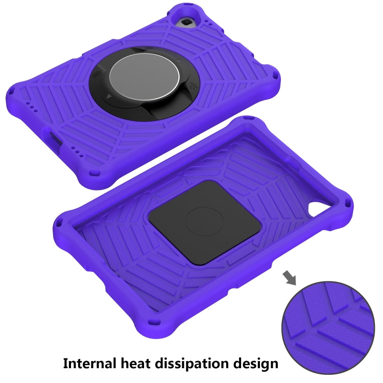 For Lenovo Tab K10 Spider King Silicone Protective Tablet Case(Purple)