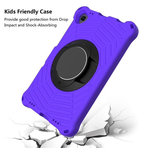For Lenovo Tab K10 Spider King Silicone Protective Tablet Case(Purple)