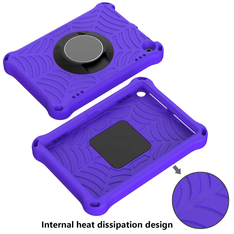 For Amazon Kindle Fire HD 8 / 8 Plus 2022 / 2020 Spider King Silicone Protective Tablet Case(Purple)