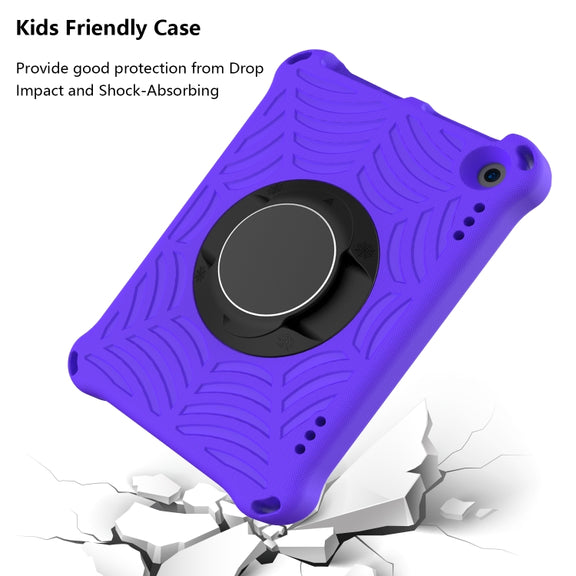 For Amazon Kindle Fire HD 8 / 8 Plus 2022 / 2020 Spider King Silicone Protective Tablet Case(Purple)