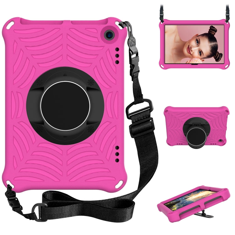 For Amazon Kindle Fire HD 8 / 8 Plus 2022 / 2020 Spider King Silicone Protective Tablet Case(Rose Red)