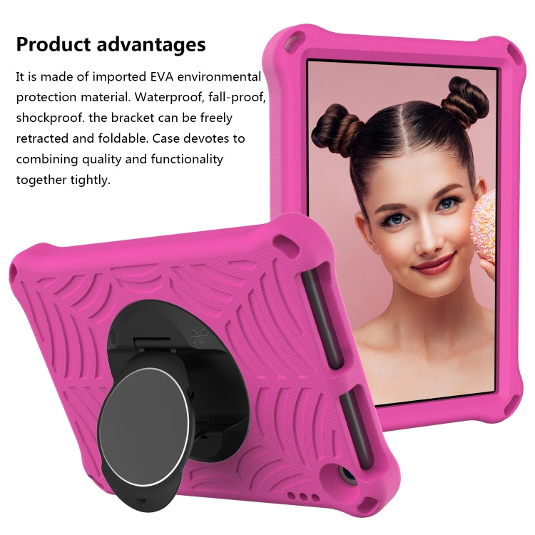 For Amazon Kindle Fire HD 8 / 8 Plus 2022 / 2020 Spider King Silicone Protective Tablet Case(Rose Red)