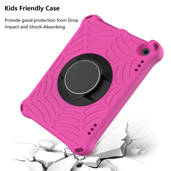 For Amazon Kindle Fire HD 8 / 8 Plus 2022 / 2020 Spider King Silicone Protective Tablet Case(Rose Red)