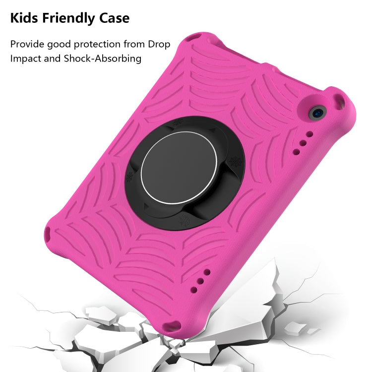 For Amazon Kindle Fire HD 8 / 8 Plus 2022 / 2020 Spider King Silicone Protective Tablet Case(Rose Red)