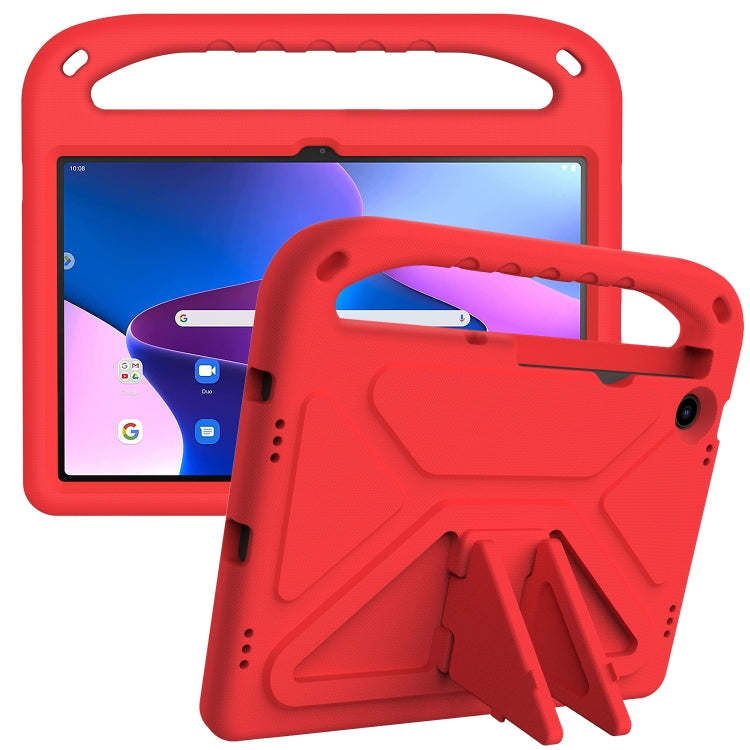 For Lenovo Tab M10 Plus 10.6 3rd Gen 2022 Handle EVA Shockproof Tablet Case with Holder(Red)