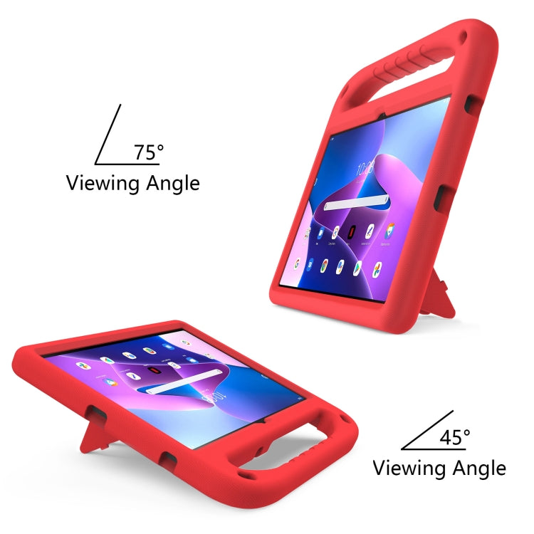 For Lenovo Tab M10 Plus 10.6 3rd Gen 2022 Handle EVA Shockproof Tablet Case with Holder(Red)