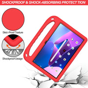 For Lenovo Tab M10 Plus 10.6 3rd Gen 2022 Handle EVA Shockproof Tablet Case with Holder(Red)