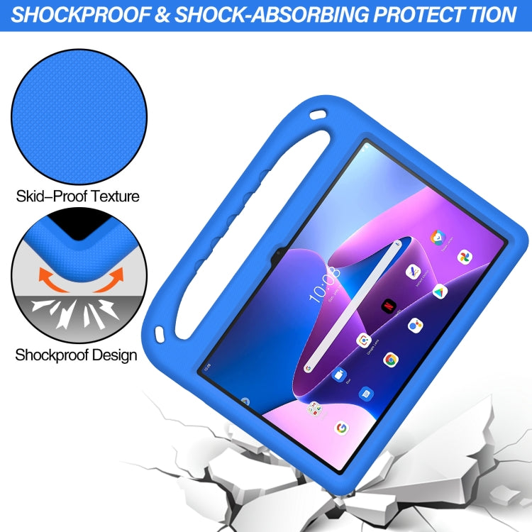 For Lenovo Tab M10 Plus 10.6 3rd Gen 2022 Handle EVA Shockproof Tablet Case with Holder(Blue)