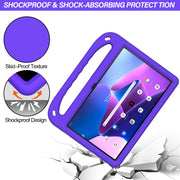 For Lenovo Tab M10 Plus 10.6 3rd Gen 2022 Handle EVA Shockproof Tablet Case with Holder(Purple)