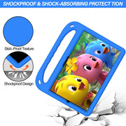 For Samsung Galaxy Tab S6 Lite P610 Handle EVA Shockproof Tablet Case with Holder(Blue)