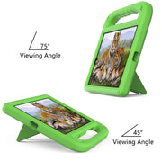 For Lenovo Tab M10 HD 2nd Gen Handle EVA Shockproof Tablet Case with Holder(Green)