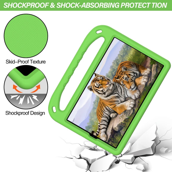 For Lenovo Tab M10 HD 2nd Gen Handle EVA Shockproof Tablet Case with Holder(Green)