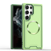 For Samsung Galaxy S23+ 5G Armour Two-color MagSafe Magnetic TPU + PC Phone Case(Green)