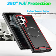 For Samsung Galaxy S23+ 5G Armour Two-color MagSafe Magnetic TPU + PC Phone Case(Black)