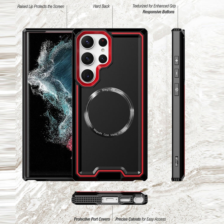 For Samsung Galaxy S23+ 5G Armour Two-color MagSafe Magnetic TPU + PC Phone Case(Red)
