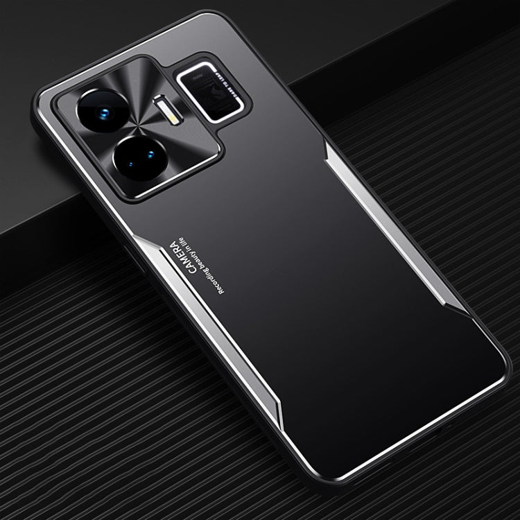 For Realme GT Neo 5 Blade Series TPU + Titanium Alloy Phone Case(Black Silver)