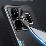 For Realme GT Neo 5 Blade Series TPU + Titanium Alloy Phone Case(Black Silver)