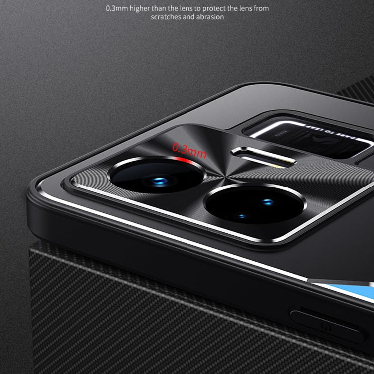 For Realme GT Neo 5 Blade Series TPU + Titanium Alloy Phone Case(Black Silver)
