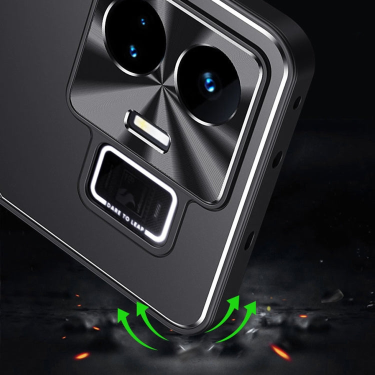 For Realme GT Neo 5 Blade Series TPU + Titanium Alloy Phone Case(Black Silver)