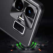 For Realme GT Neo 5 Blade Series TPU + Titanium Alloy Phone Case(Black Silver)
