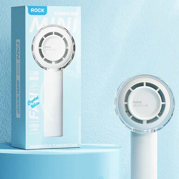 ROCK RST10853 Mini Handheld ElectricTurbo Fan(White)