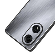For OPPO A1 Pro / A98 Metal Brushed Texture Shockproof Phone Case(Silver)