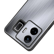 For Realme GT Neo 5 Metal Brushed Texture Shockproof Phone Case(Silver)