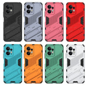 For Xiaomi Redmi Note 12 4G Global Punk Armor 2 in 1 PC + TPU Shockproof Phone Case with Holder(Rose Red)