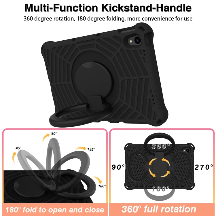 For Lenovo Tab P11 TB-J606 Spider King Silicone Protective Tablet Case(Black)