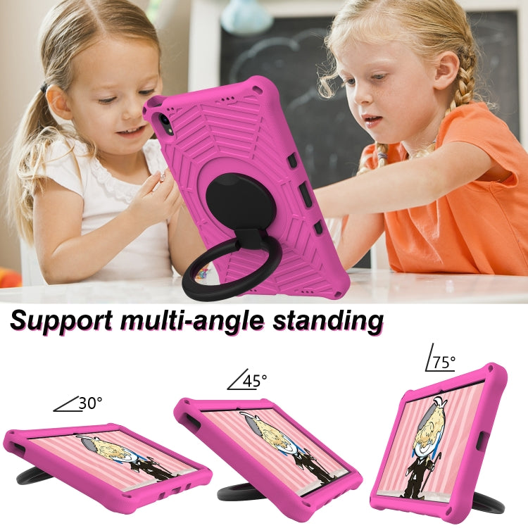 For Lenovo Tab P11 TB-J606 Spider King Silicone Protective Tablet Case(Rose Red)