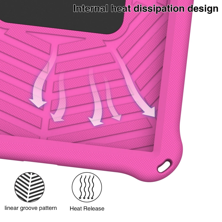 For Lenovo Tab P11 TB-J606 Spider King Silicone Protective Tablet Case(Rose Red)